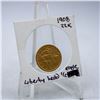 Image 1 : 1908 22K GOLD US LIBERTY 1/2 EAGLE COIN