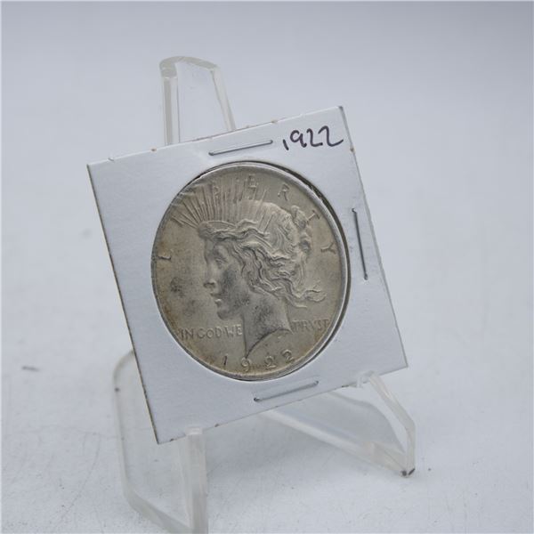 1922 US SILVER PEACE DOLLAR COIN