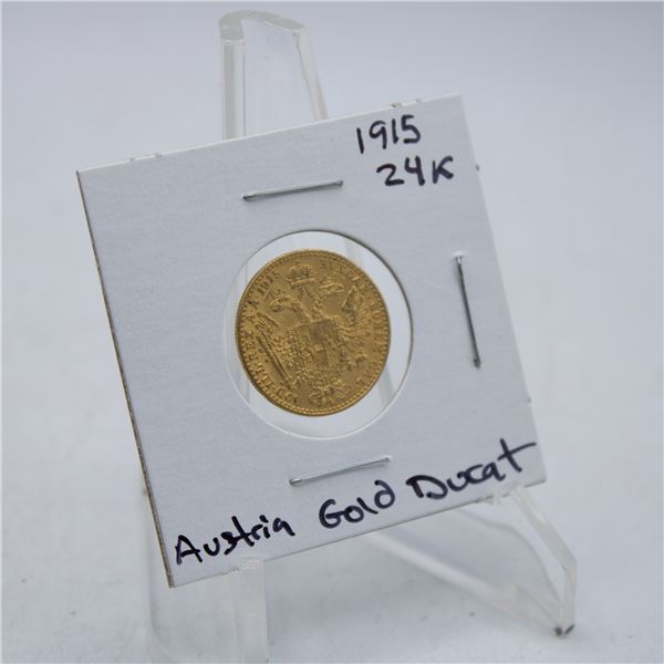 1915 24K GOLD AUSTRIAN DUCAT COIN