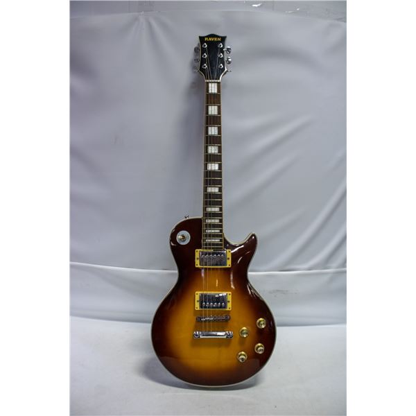 1970S RAVEN LES PAUL GUITAR SUNBURST W CASE