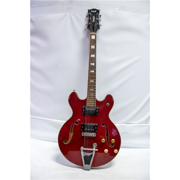 1970S KENT ES335 HOLLOW BODY ELECTRIC GUITAR