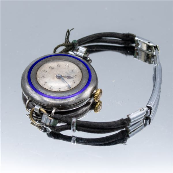ANTIQUE 925 SILVER ROLEX WOMANS WRISTLET WATCH