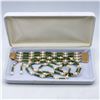 Image 6 : VTG BESPOKE BIRKS 14K GOLD JADE & PEARL 3 PC SET