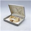 Image 9 : 14K GOLD 3 ROW AKOYA PEARL & SAPPHIRE BRACELET