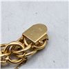 Image 3 : VINTAGE 14KT YELLOW GOLD HOLLOW CHARM BRACELET