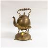 Image 1 : ESTATE ANTIQUE BRASS TILTING KETTLE/TEAPOT