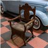 Image 3 : ANTIQUE ORANTE FULLY CARVED DOLPHIN HEAD ARMCHAIR