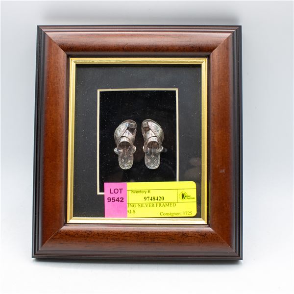 STERLING SILVER FRAMED SANDALS