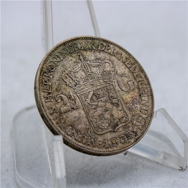 1933 70 PERCENT SILVER NETHERLANDS COIN