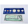 Image 1 : 1967 SILVER CANADA COIN SET W/DOLLAR BILL