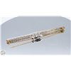 Image 3 : ANTIQUE PLATINUM & 14K GOLD DIAMOND BAR BROOCH