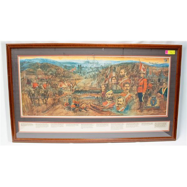 RCMP 100TH ANNIVERSARY COMMEMORATIVE HISTORY PRINT