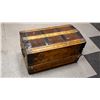 Image 2 : VINTAGE STEAMER TRUNK WOODEN SLAT TRUNK W/ BLACK