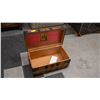Image 3 : VINTAGE STEAMER TRUNK WOODEN SLAT TRUNK W/ BLACK