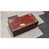 Image 2 : VINTAGE RED STEAMER TRUNK RED W/ BLACK STRAPS AND