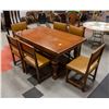 Image 1 : ANTIQUE RIDPATH JACOBEAN REVIVAL OAK DINING SUITE