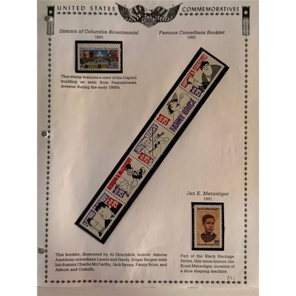 1999 U.S. Commemorative Stamp Collection – Birds, Authors & Entertainers