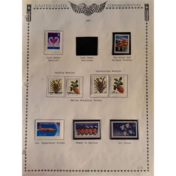 1997 U.S. Love, Botanical Booklets & Air Force Stamp Collection