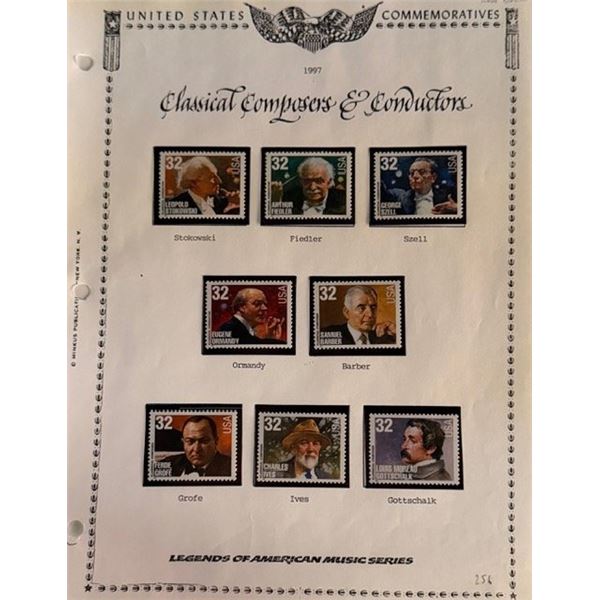 1998 U.S. Classical Composers & Conductors Stamp Set