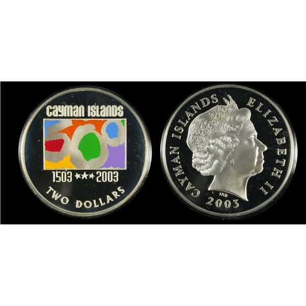 Cayman Islands 2003 Two Dollars, 500th Anniversary