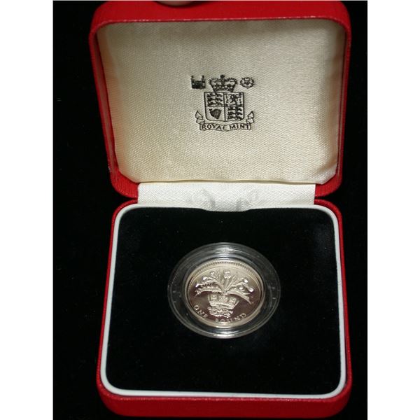 Great Britain 1989 One Pound, Proof Silver Piedfort