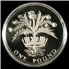 Image 2 : Great Britain 1989 One Pound, Proof Silver Piedfort