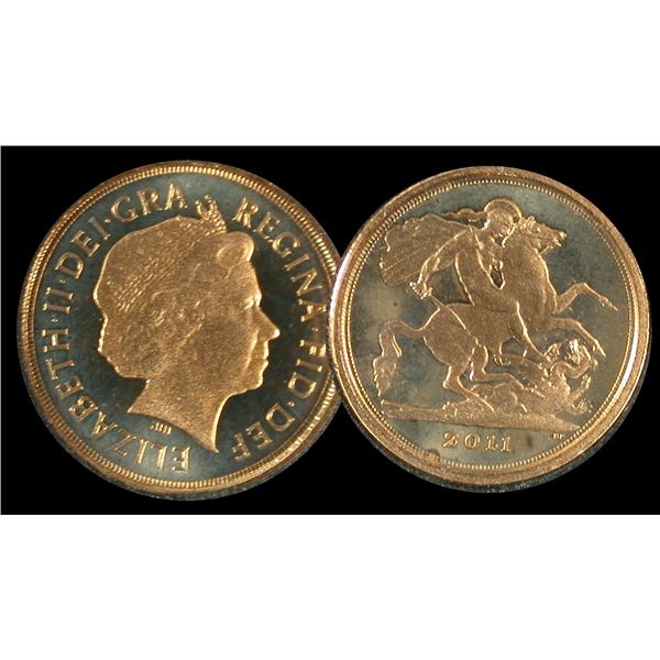 Great Britain 2011 Gold Quarter Sovereign
