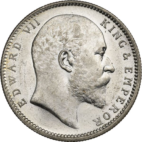 India 1910-C Rupee, NGC MS-63