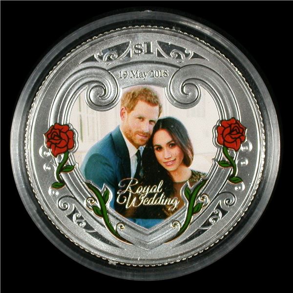 New Zealand 2018 Silver Dollar, Harry & Meghan Wedding