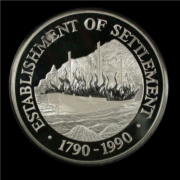 Pitcairn Islands 1990 Fifty Dollars Silver Proof