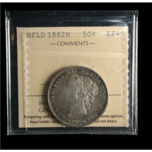 Newfoundland 1882H Fifty Cents, ICCS EF-45