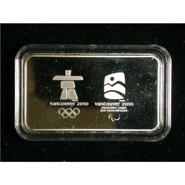 Vancouver 2010 Olympics Sterling Silver RCM Bar