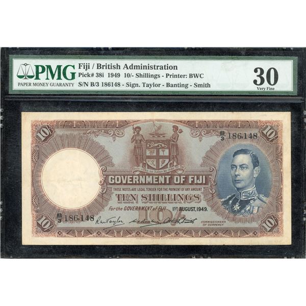 Fiji Ten Shillings 1949 George VI