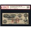 Image 1 : Zimmerman Bank Ten Dollars 1850's, Elgin