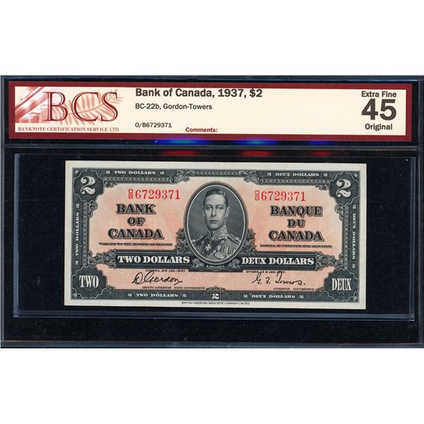 Bank of Canada Two Dollars 1937, Gordon-Towers