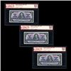 Image 1 : Bank of Canada Ten Dollars 1937 Osborne, Consecutive Trio