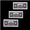 Image 2 : Bank of Canada Ten Dollars 1937 Osborne, Consecutive Trio