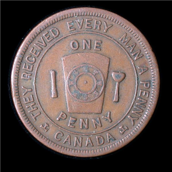 Morrisburg Ontario Masonic Penny Token