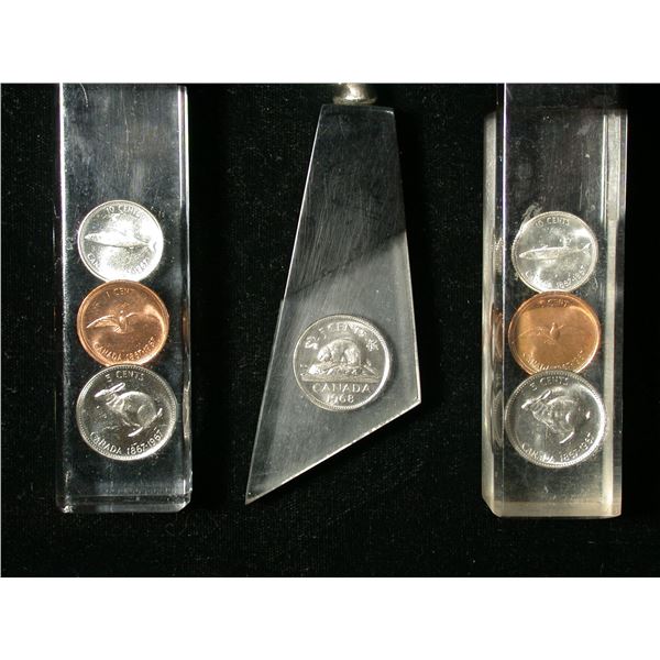 Canada Lucite Coin Lot, 1967 Centennial Etc.
