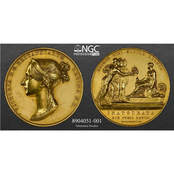 A Rare & Impressive Gold Coronation Medal for Victoria, 1838