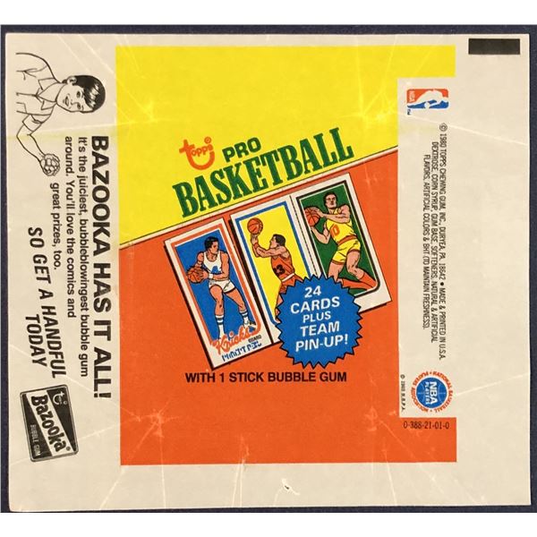 1980-81 TOPPS NBA BASKETBALL WRAPPER - LARRY BIRD ROOKIE YEAR