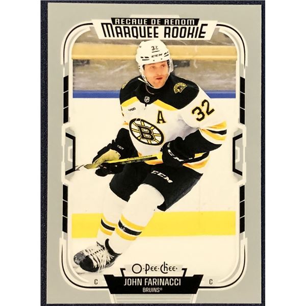2025-26 O-PEE-CHEE PREMIER NHL JOHN FARINACCI MARQUEE ROOKIE CARD
