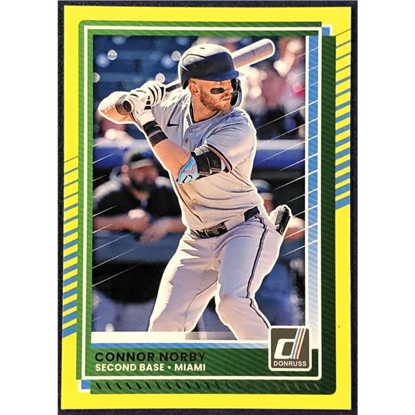 2025 DONRUSS YELLOW PARALLEL CONNOR NORBY ROOKIE CARD