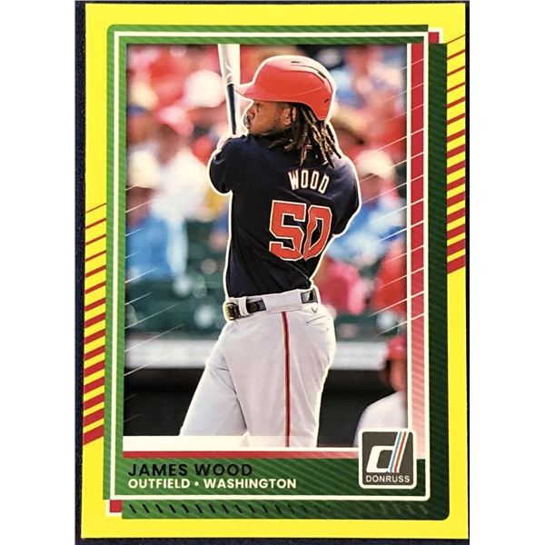 2025 DONRUSS YELLOW PARALLEL JAMES WOOD ROOKIE CARD