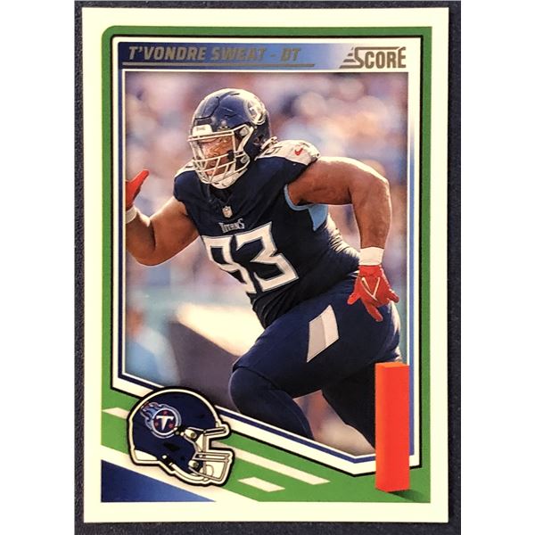 2025 SCORE NFL T'VONDRE SWEAT ROOKIE CARD