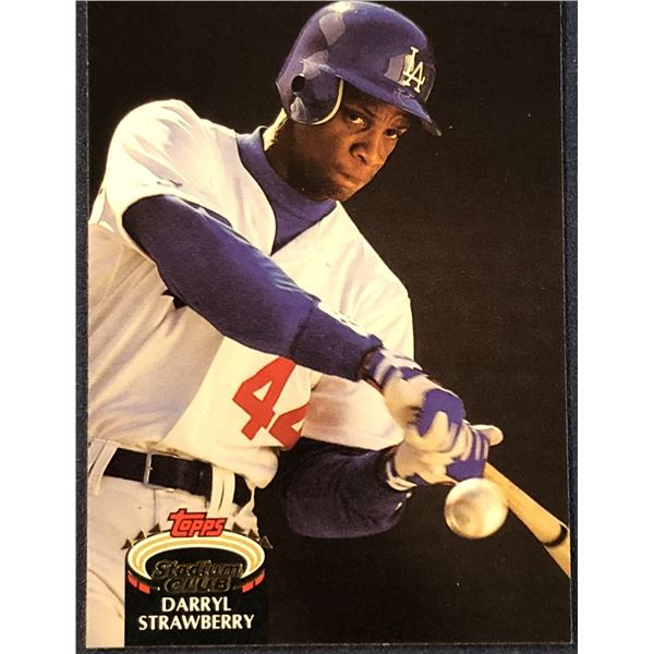 1992 TOPPS STADIUM CLUB BASEBALL DARRYL STRAWBERRY