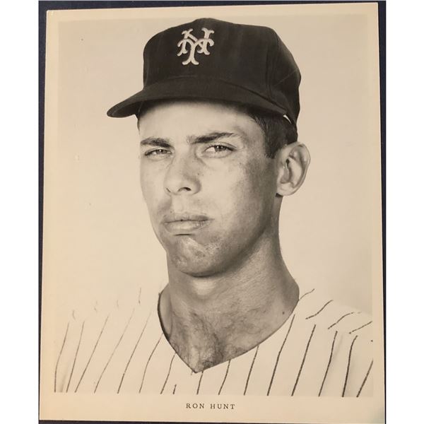 1966 NEW YORK METS PUBLICITY PHOTO - RON HUNT