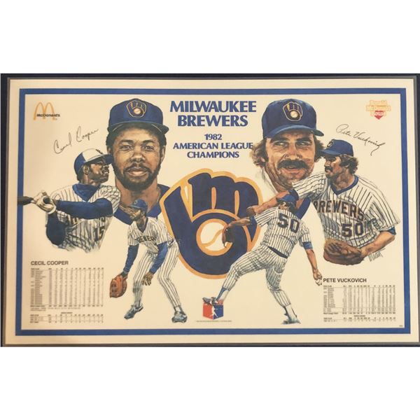 1983 McDONALD'S MILWAUKEE BREWERS PLACEMAT