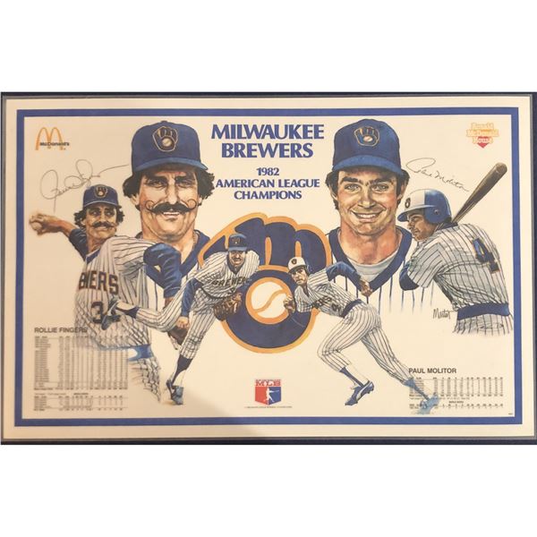 1983 McDONALD'S MILWAUKEE BREWERS PLACEMAT