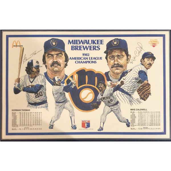 1983 McDONALD'S MILWAUKEE BREWERS PLACEMAT